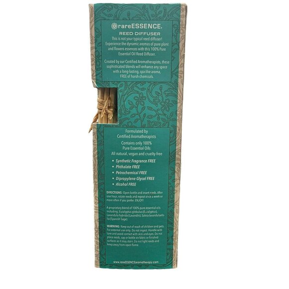 RareESSENCE Clarity Reed Diffuser Eucalyptus & Sage 100% Pure Essential Oil Arom - Picture 2 of 5